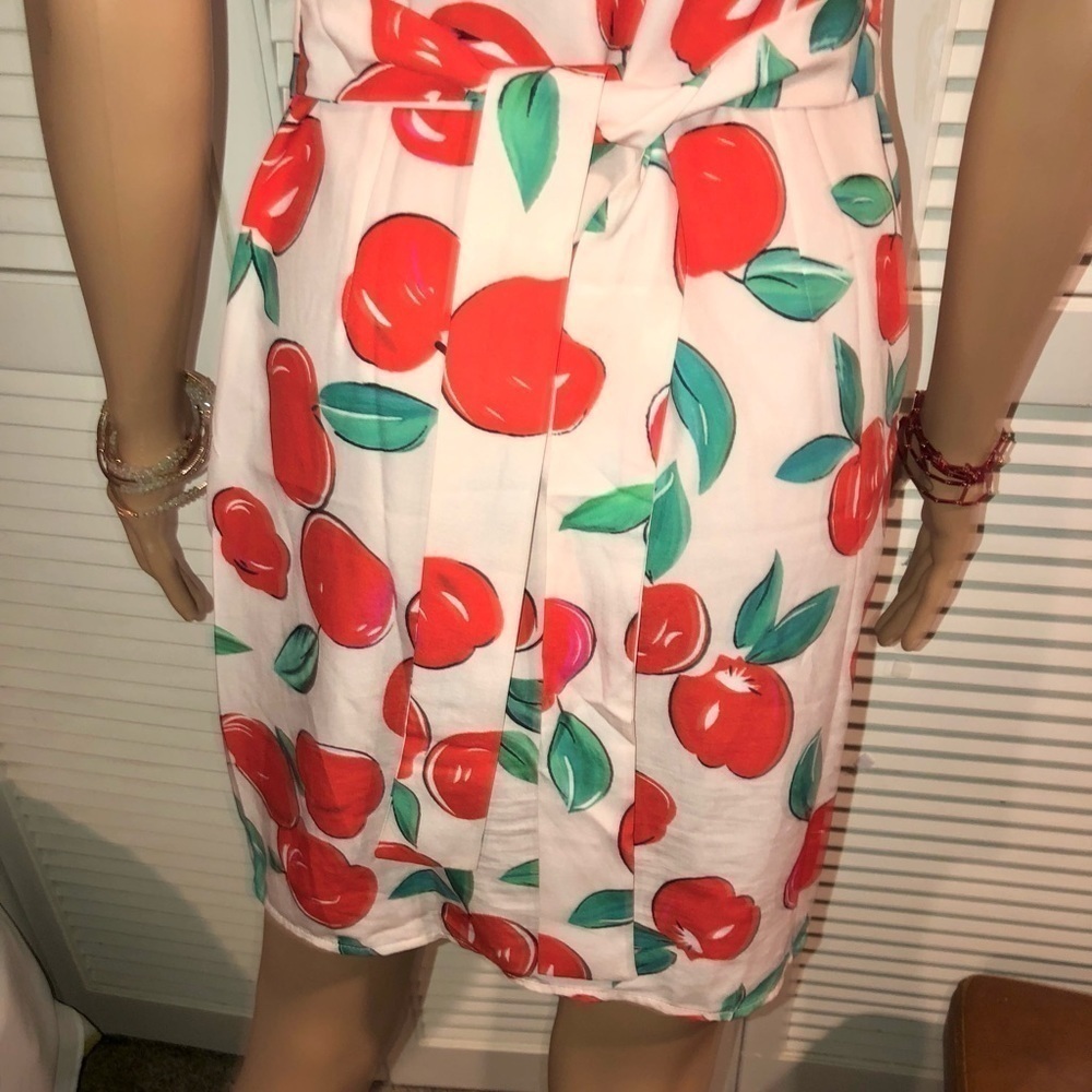 Shein shirt style mini apple print dress in Pink, Red and Green Small - Picture 8 of 11